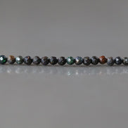 2mm Black Matrix Opal Beads – Tiny Faceted Round Natural Gemstone 15