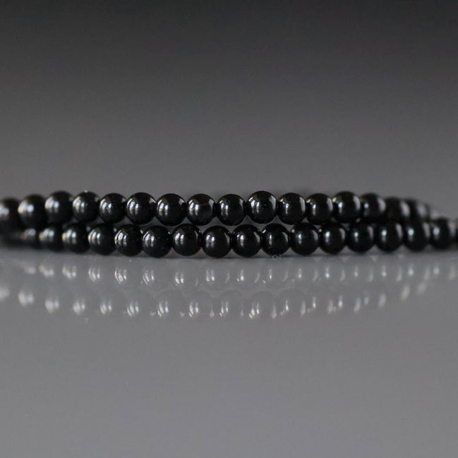 2mm Natural Black Onyx Beads Smooth Onyx 15" Natural Onyx Gemstone Beads Beading Crafter Gift DIY jewelry