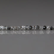 2mm Black Rutilated Quartz Faceted Beads Genuine Turmalinated Quartz Beads 15