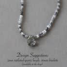 2mm Black Rutilated Quartz Beads - Tiny Faceted Round Natural Gemstone 15" Strand
