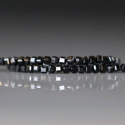 2mm Black Tourmaline Cube Beads Genuine Tourmaline Beads 15.5