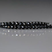 2mm Black Tourmaline Micro Faceted Beads Genuine Tourmaline 15