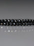 2mm Black Tourmaline Beads ‚Äì Tiny Faceted Round Natural Gemstone 15" Strand