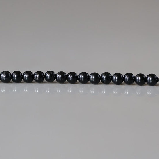 2mm Black Tourmaline Smooth Beads Genuine Tourmaline Beads 15" Gemstone Beads for DIY Jewelry Making October Birthstone Crafter Beading Gift