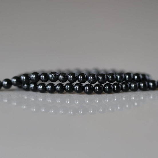 2mm Black Tourmaline Smooth Beads Genuine Tourmaline Beads 15" Gemstone Beads for DIY Jewelry Making October Birthstone Crafter Beading Gift