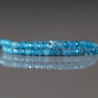 2mm Blue Apatite Beads - Tiny Faceted Round Natural Gemstone 15" Strand