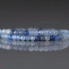 2mm Blue Aventurine Beads ‚Äì Tiny Faceted Round Natural Gemstone 15" Strand
