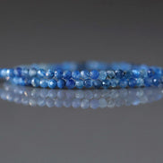 2mm Blue Kyanite Beads – Tiny Faceted Round Natural Gemstone 15