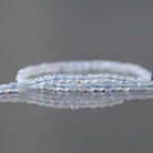 2mm Blue Lace Agate Beads ‚Äì Tiny Faceted Cube Natural Gemstone 15" Strand
