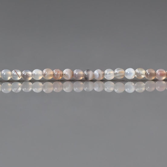 2mm Botswana Agate Smooth Beads Genuine Tiny Agate Beads 15" Gemstone Beads for Jewelry Making Beading Gift for crafter