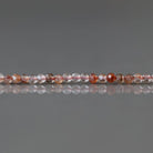 2mm Brown Rutilated Quartz Beads ‚Äì Tiny Faceted Round Natural Gemstone 15" Strand