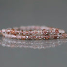 2mm Brown Rutilated Quartz Beads ‚Äì Tiny Faceted Round Natural Gemstone 15" Strand