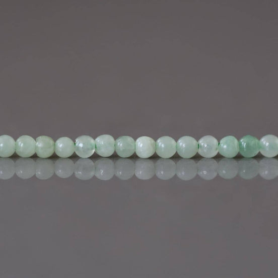 2mm Burma Jade Beads – Tiny Smooth Round Natural Gemstone 15" Strand