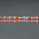 2mm Carnelian Beads - Tiny Faceted Round Natural Gemstone 15" Strand