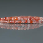 2mm Carnelian Beads - Tiny Faceted Round Natural Gemstone 15" Strand
