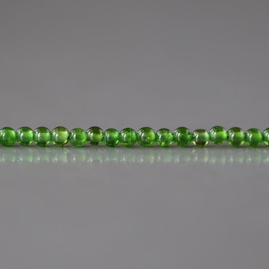 2mm AAA Chrome Diopside Smooth Beads Genuine Small Emerald Green Beads 15" Gemstone Beads for Jewelry Making