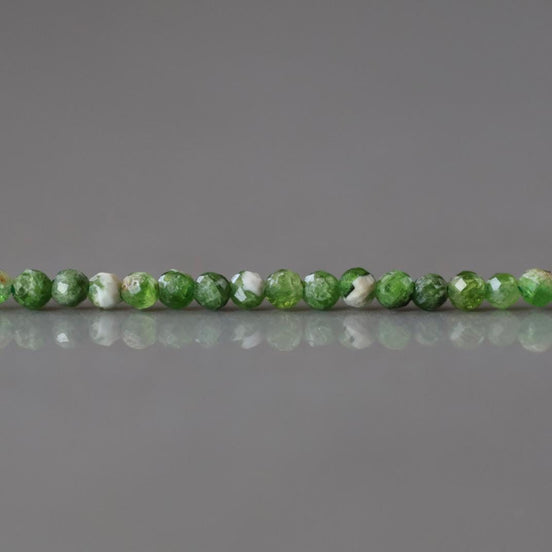 2mm Quartz With Chrome Diopside Beads Genuine Small Emerald Green Beads 15" Gemstone Beads for Jewelry Making