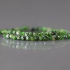 2mm Chrome Diopside in Quartz Beads ‚Äì Tiny Faceted Round Natural Gemstone 15" Strand