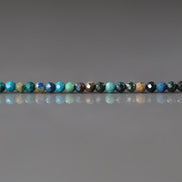 2mm Chrysocolla Beads – Tiny Faceted Round Natural Gemstone 15