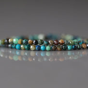 2mm Chrysocolla Beads – Tiny Faceted Round Natural Gemstone 15