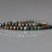 2mm Chrysocolla Beads Micro Faceted 15