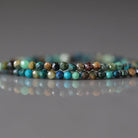 2mm Chrysocolla Beads ‚Äì Tiny Faceted Round Natural Gemstone 15" Strand