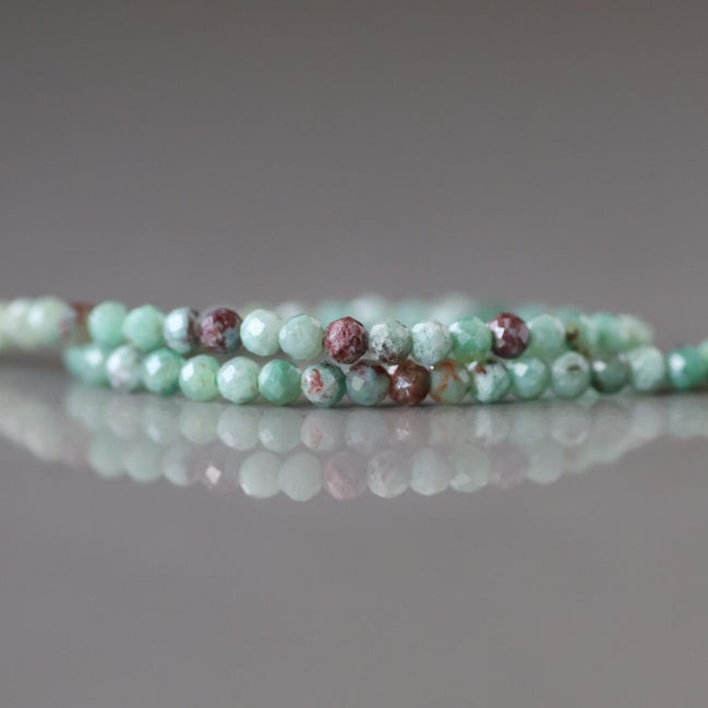 2mm Chrysocolla Beads Fynchenite Micro Faceted 15" Madagascar Chrysocolla Gemstone Beads Beading Crafter Gift DIY Jewelry making