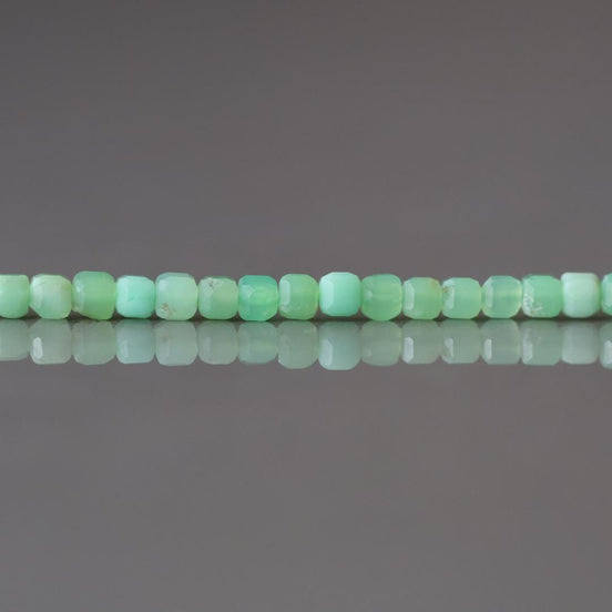 2mm Chrysoprase Faceted Cube Beads 15" Mint Green Genuine Gemstone Beads for Jewelry Making Beading Craft Gift Beads