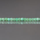2mm Chrysoprase Beads – Tiny Faceted Cube Natural Gemstone 15" Strand