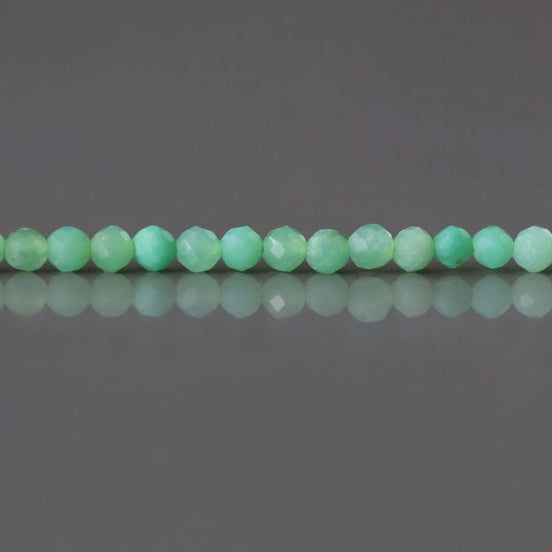 2mm Chrysoprase Faceted Beads 15" Mint Green Pastel Genuine Gemstone Beads for Jewelry Making Beading Craft Gift Beads