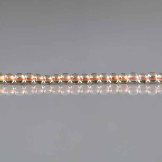 2mm Citrine Beads ‚Äì Tiny Smooth Round Natural Gemstone 15" Strand