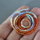 2mm Colorful Agate Beads ‚Äì Tiny Faceted Round Natural Gemstone 15" Strand