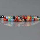 2mm Colorful Agate Beads ‚Äì Tiny Faceted Round Natural Gemstone 15" Strand