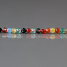 2mm Colorful Agate Beads ‚Äì Tiny Faceted Round Natural Gemstone 15" Strand