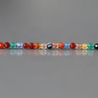 2mm Colorful Agate Beads ‚Äì Tiny Faceted Round Natural Gemstone 15" Strand
