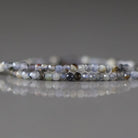 2mm Cordierite Beads ‚Äì Tiny Faceted Round Natural Gemstone 15" Strand