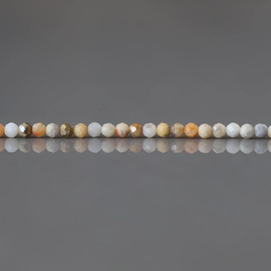 2mm Crazy Agate Micro Faceted Beads 15" Yellow Genuine Gemstone Beads for Jewelry Making Beading Craft Gift