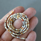 2mm Crazy Lace Agate Beads ‚Äì Tiny Faceted Round Natural Gemstone 15" Strand