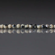 2mm Dalmatian Jasper Beads Micro Faceted Genuine Small Spotted Jasper Kiwi Beads 15