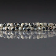 2mm Dalmatian Jasper Beads Micro Faceted Genuine Small Spotted Jasper Kiwi Beads 15