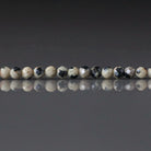 2mm Dalmatian Jasper Beads ‚Äì Tiny Faceted Round Natural Gemstone 15" Strand