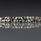 2mm Dalmatian Jasper Beads ‚Äì Tiny Faceted Round Natural Gemstone 15" Strand