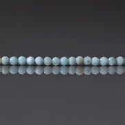 2mm Dominican Larimar Beads – Tiny Faceted Round Natural Gemstone 6.5