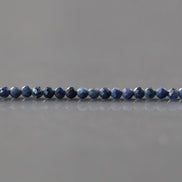 2mm Dumortierite Beads – Tiny Faceted Round Natural Gemstone 15