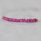 2mm Fine Natural Burmese Ruby Rondelle Beads Smooth Tiny Untreated Burma Ruby Gemstone DIY Jewelry Making