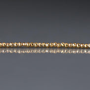 2mm Gold Plated Pyrite Beads - Tiny Faceted Nugget Natural Gemstone 6