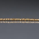 2mm Gold Plated Pyrite Beads - Tiny Faceted Nugget Natural Gemstone 6" Strand