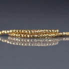 2mm Gold Plated Pyrite Beads - Tiny Faceted Nugget Natural Gemstone 6" Strand