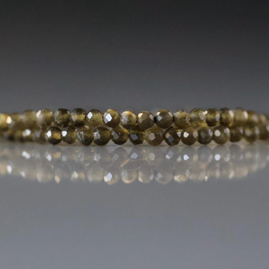 2mm Golden Obsidian Micro Faceted Beads Gold Obsidian Genuine Beads 15" Sparkly Gemstone Beads Beading Crafter Gift