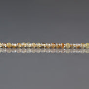 2mm Golden Rutilated Quartz Beads – Tiny Smooth Round Natural Gemstone 15